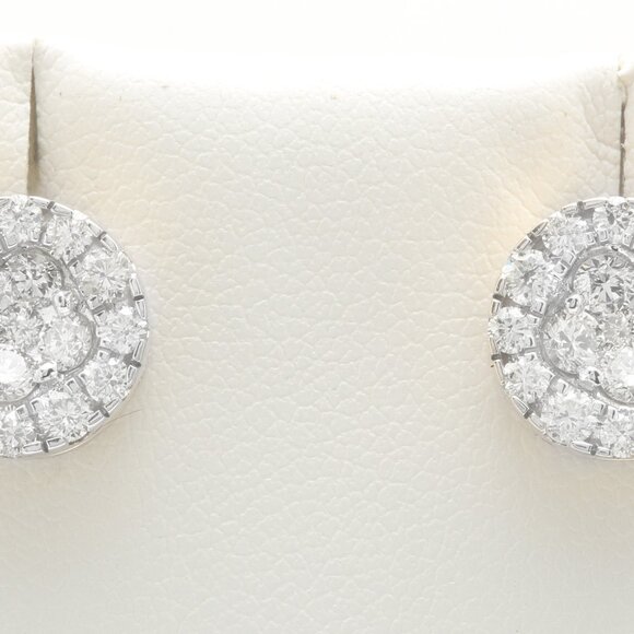 1.07 Carat Natural Diamonds in 10k Solid Yellow Gold Screw Back Stud Earrings - Picture 5 of 7